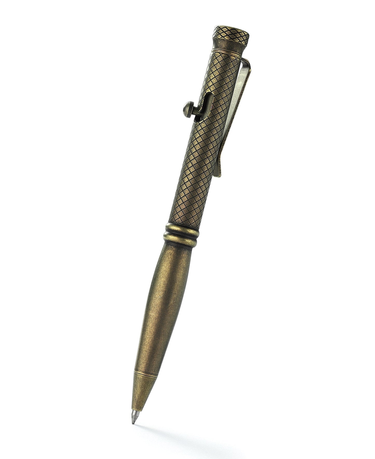 Bestechman Scribe BM16E bronze stonewash finish detail – layered bronze and black stonewash titanium surface