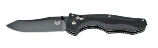Benchmade Contego 810BK front view – 3.98″ black CPM-M4 reverse-tanto folding knife