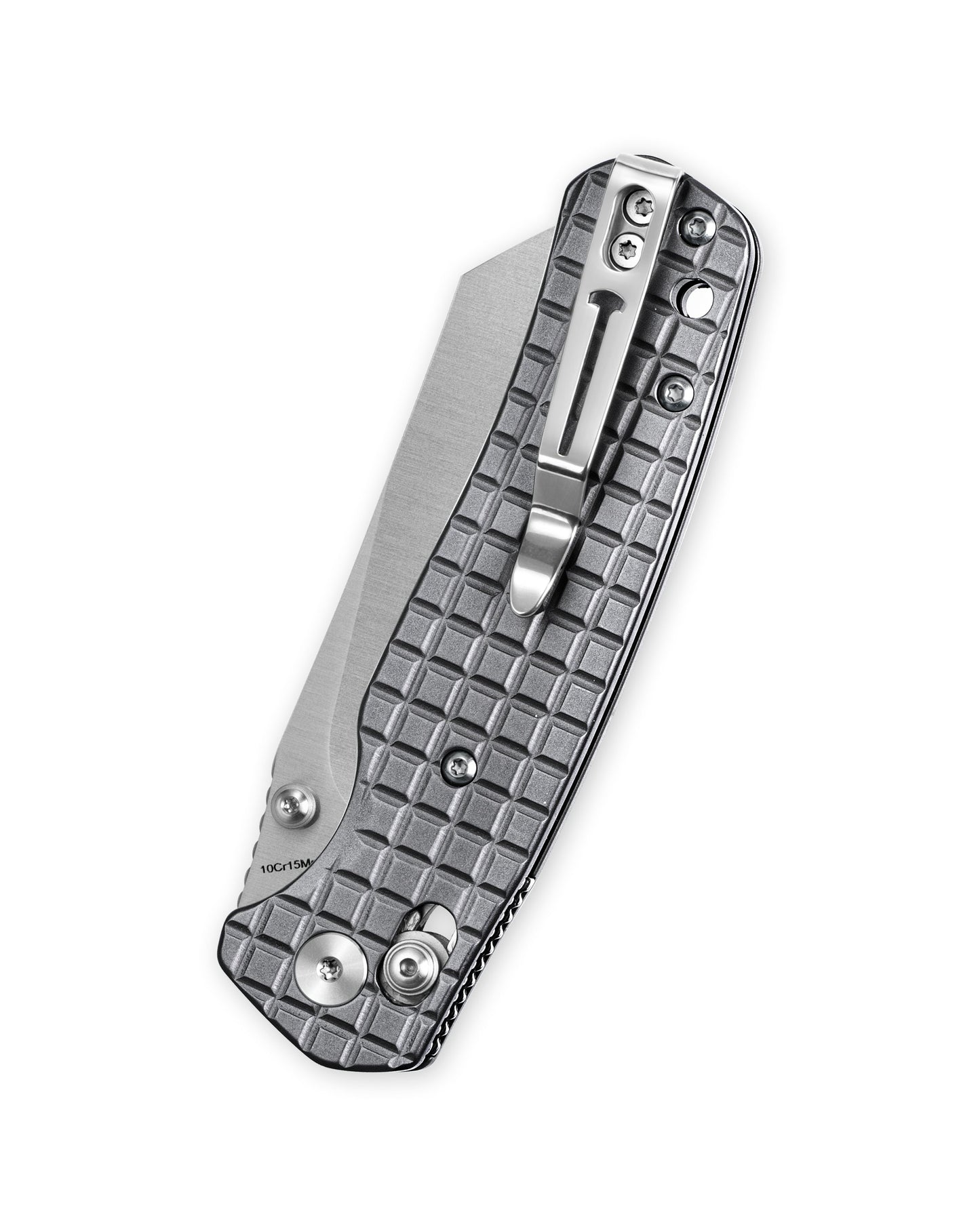 Bestechman Cicada's Wing BMK06-S-1 blade detail – 3.15" 10Cr15MoV Satin, Stainless Steel Grey PVD, B-Lock