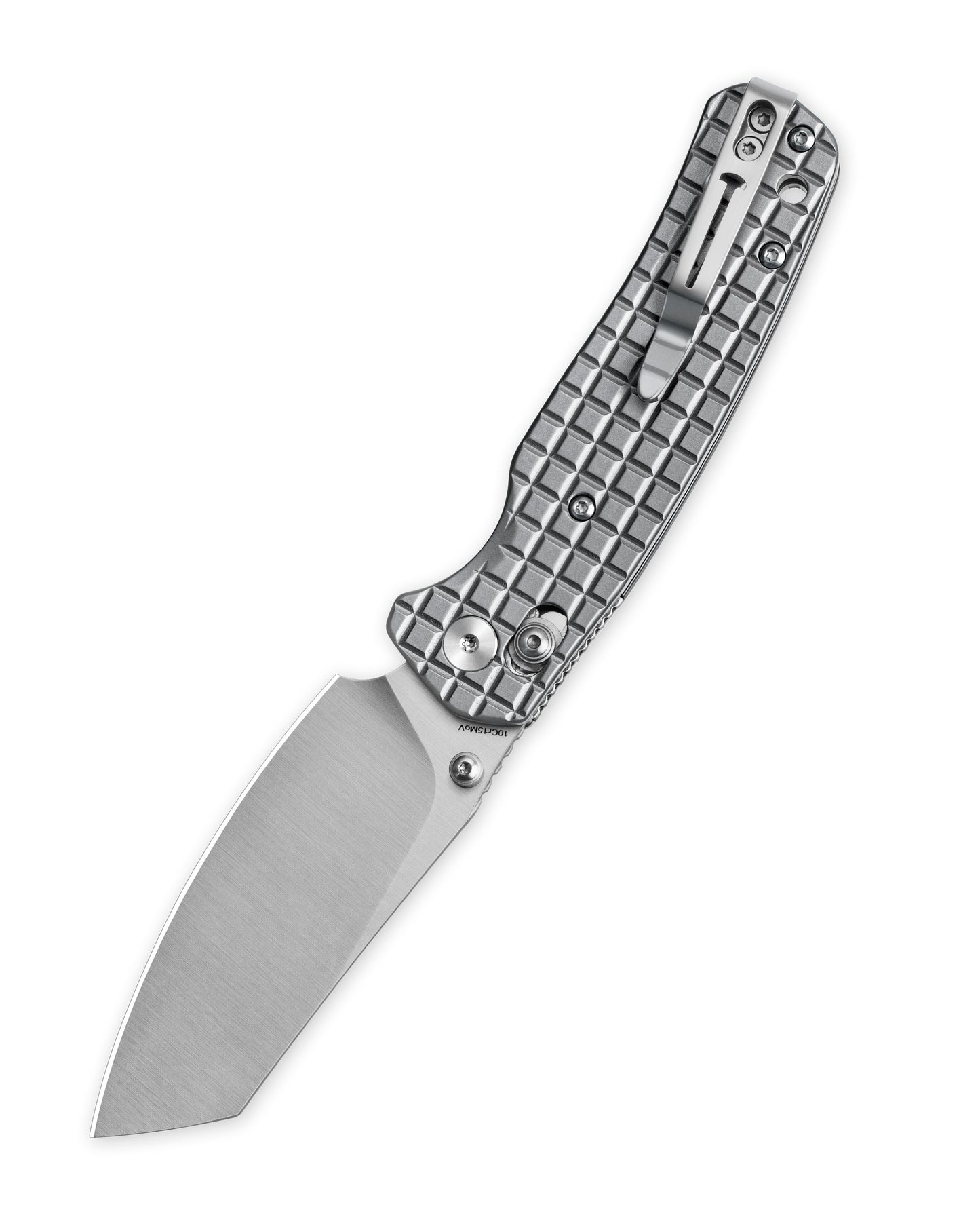 Bestechman Cicada's Wing BMK06-S-1 open position – 3.15" 10Cr15MoV Satin, Stainless Steel Grey PVD, B-Lock