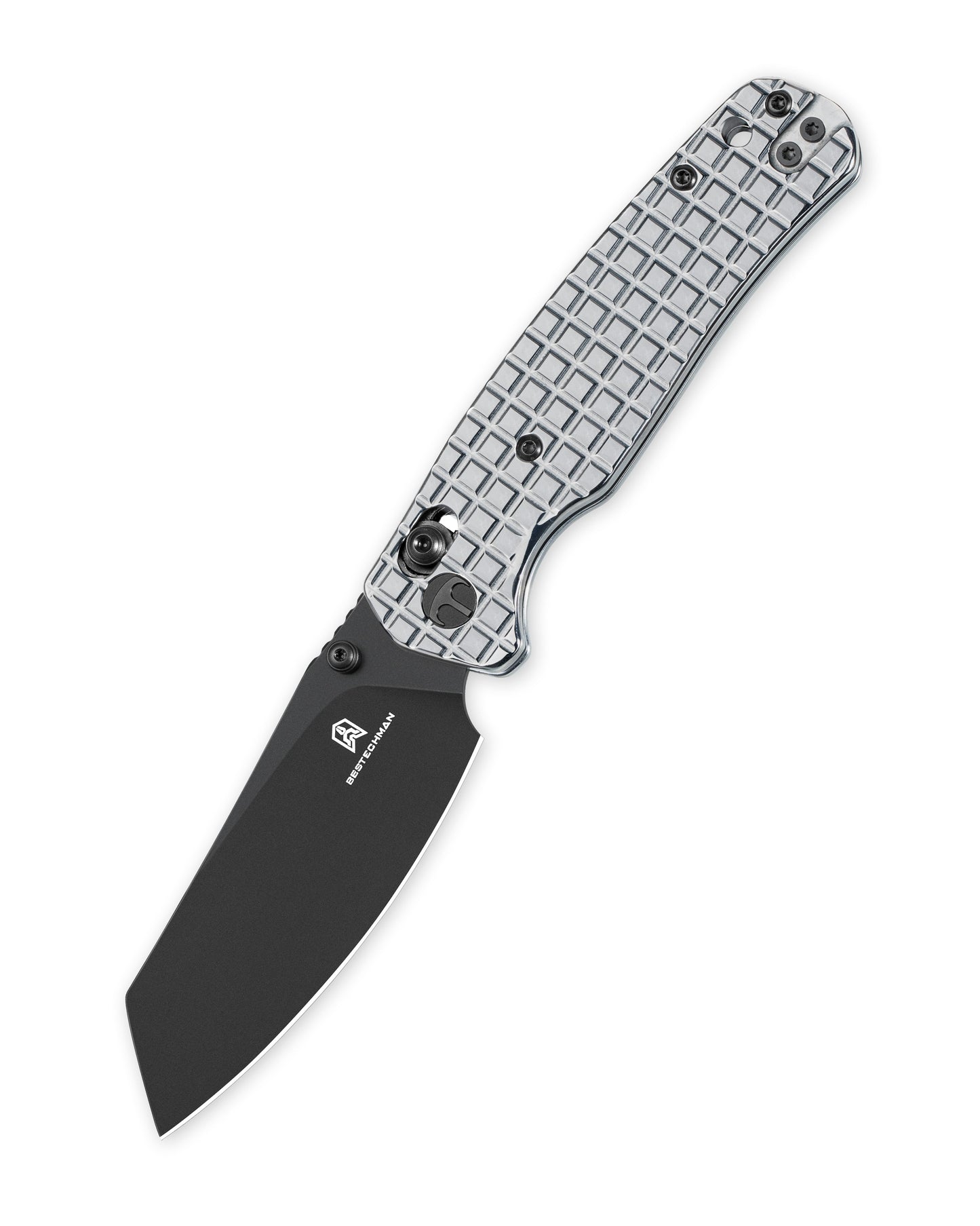 Bestechman Cicada's Wing BMK06-S-6 closed view – 3.15" 10Cr15MoV Black PVD, Stainless Steel Mirror Polish, B-Lock