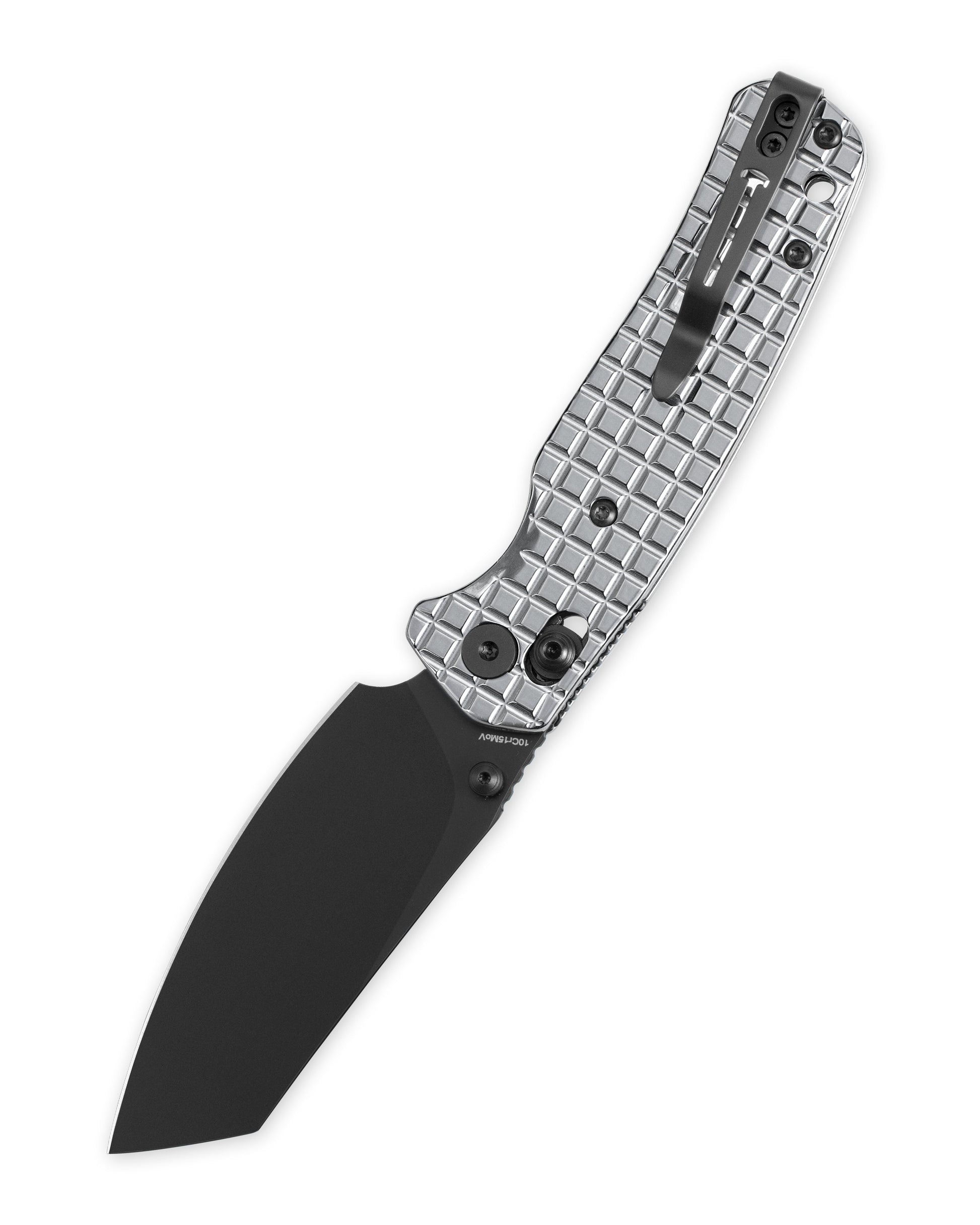 Bestechman Cicada's Wing BMK06-S-6 open position – 3.15" 10Cr15MoV Black PVD, Stainless Steel Mirror Polish, B-Lock