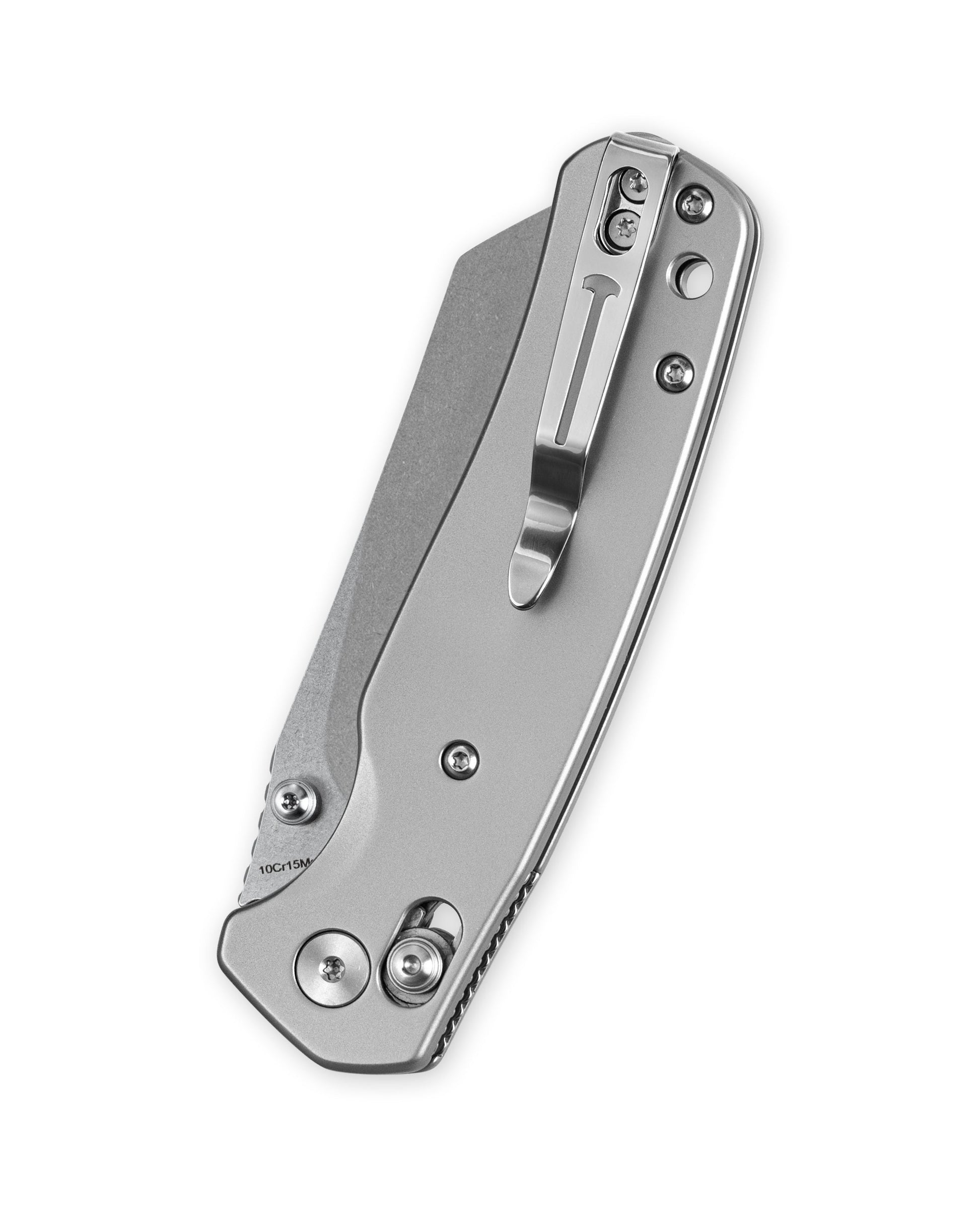 Bestechman Cicada's Wing BMK06-S-7 blade detail – 3.15" 10Cr15MoV Stonewash, Stainless Steel, B-Lock