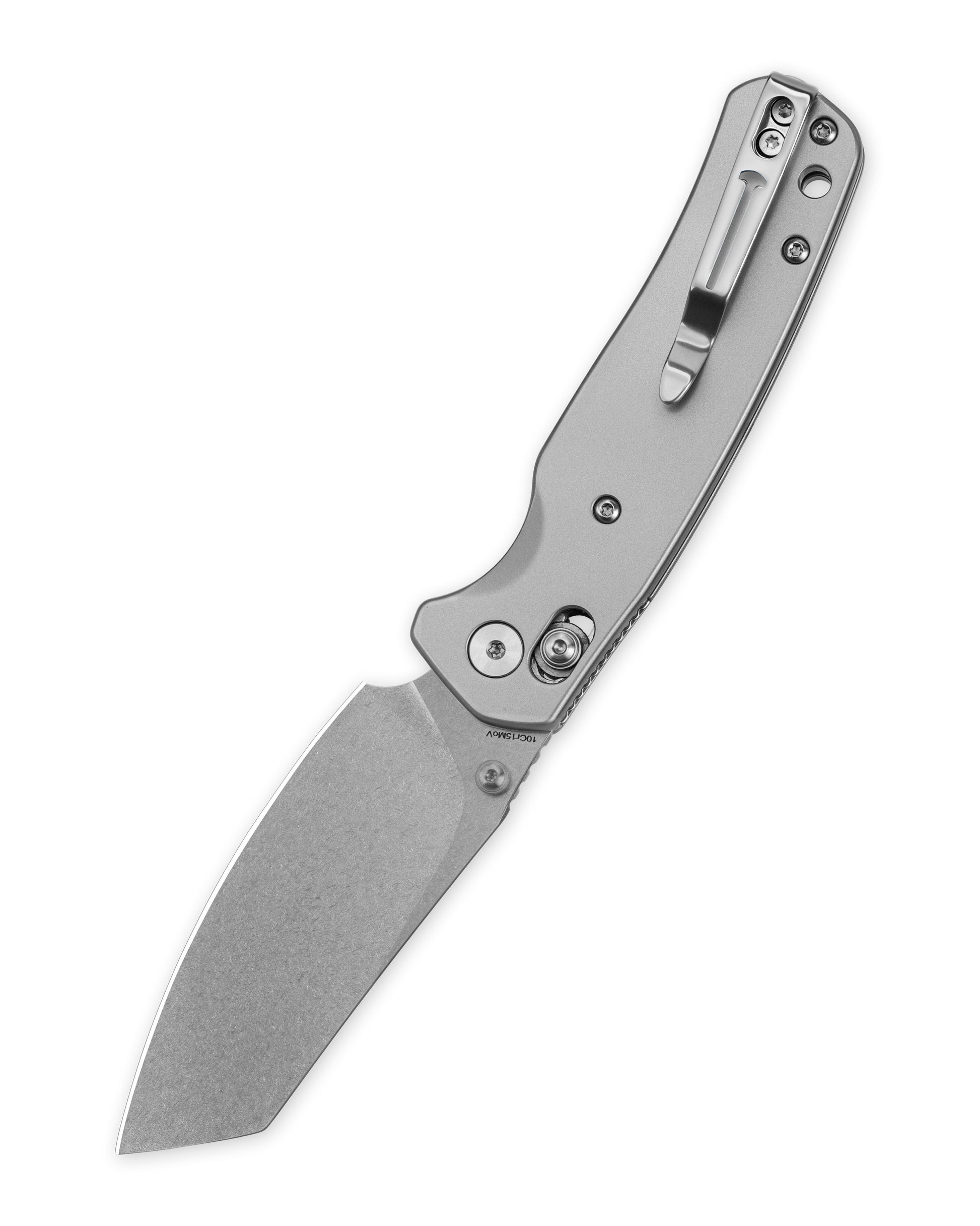 Bestechman Cicada's Wing BMK06-S-7 open position – 3.15" 10Cr15MoV Stonewash, Stainless Steel, B-Lock