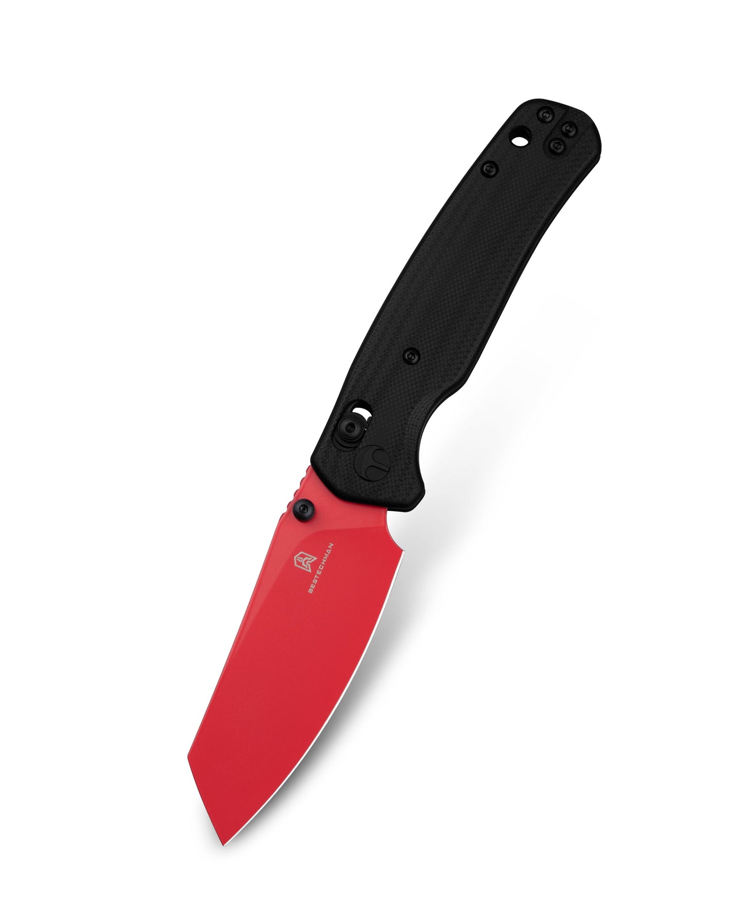 Bestechman Cicada's Wing BMK06F closed view – black G10 scales, deep carry clip