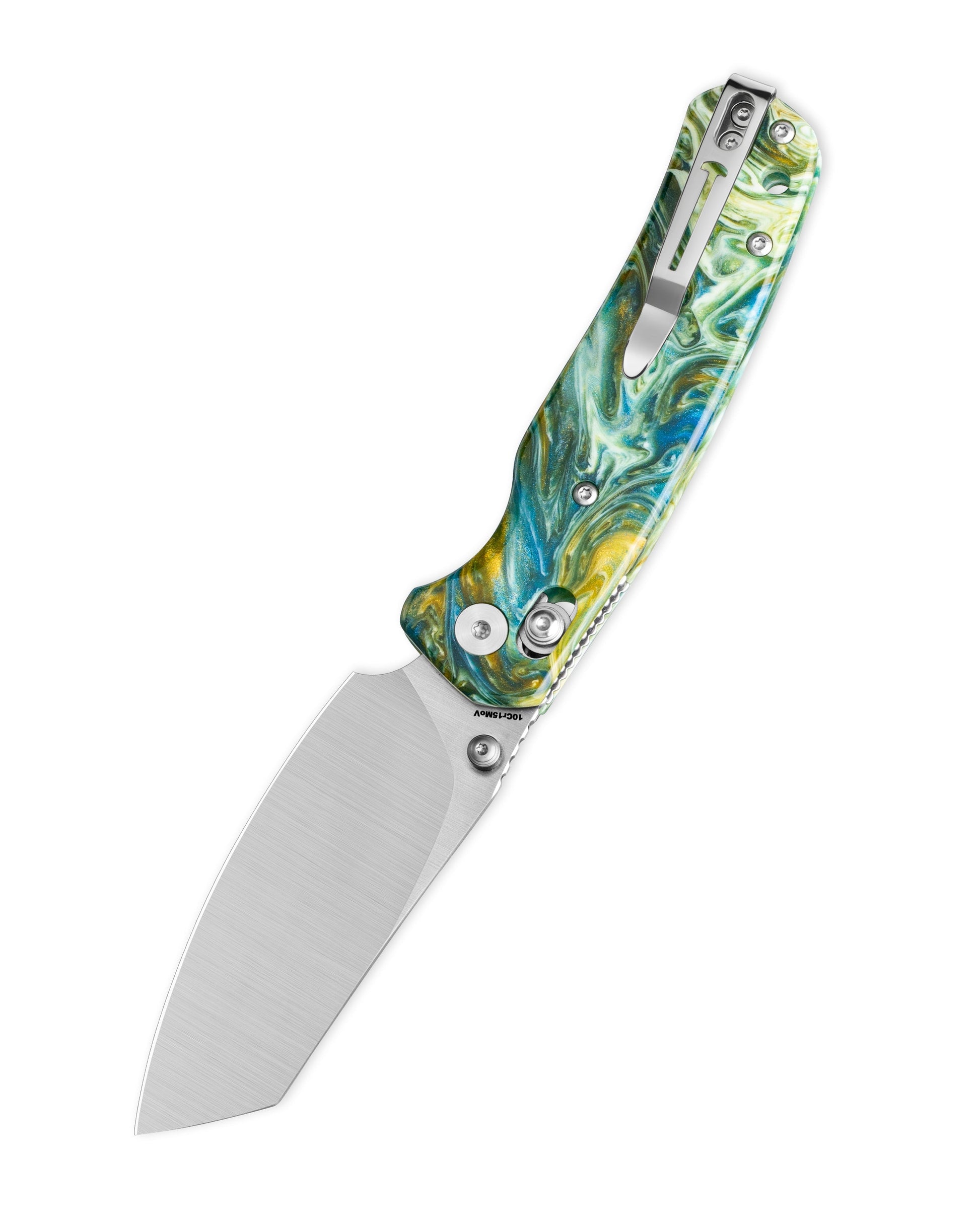 Bestechman Cicada's Wing BMK06P open position – B-Lock button lock, 7.205" OAL