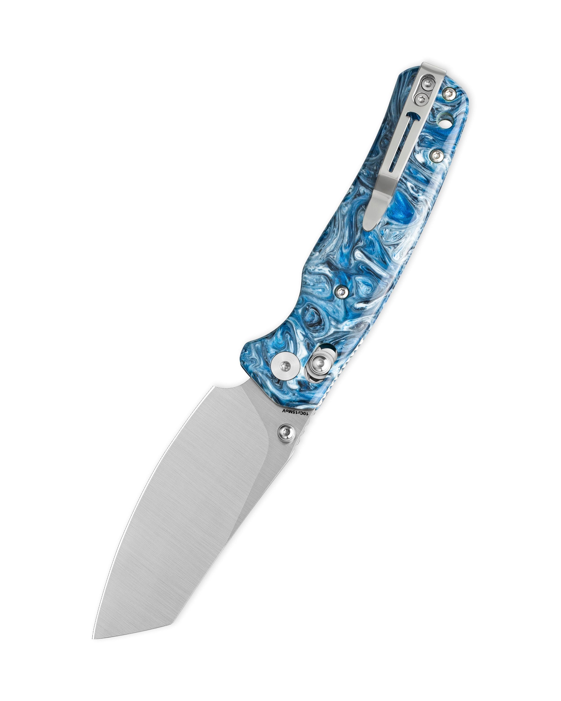 Bestechman Cicada's Wing BMK06Q open position – B-Lock button lock, 7.205" OAL