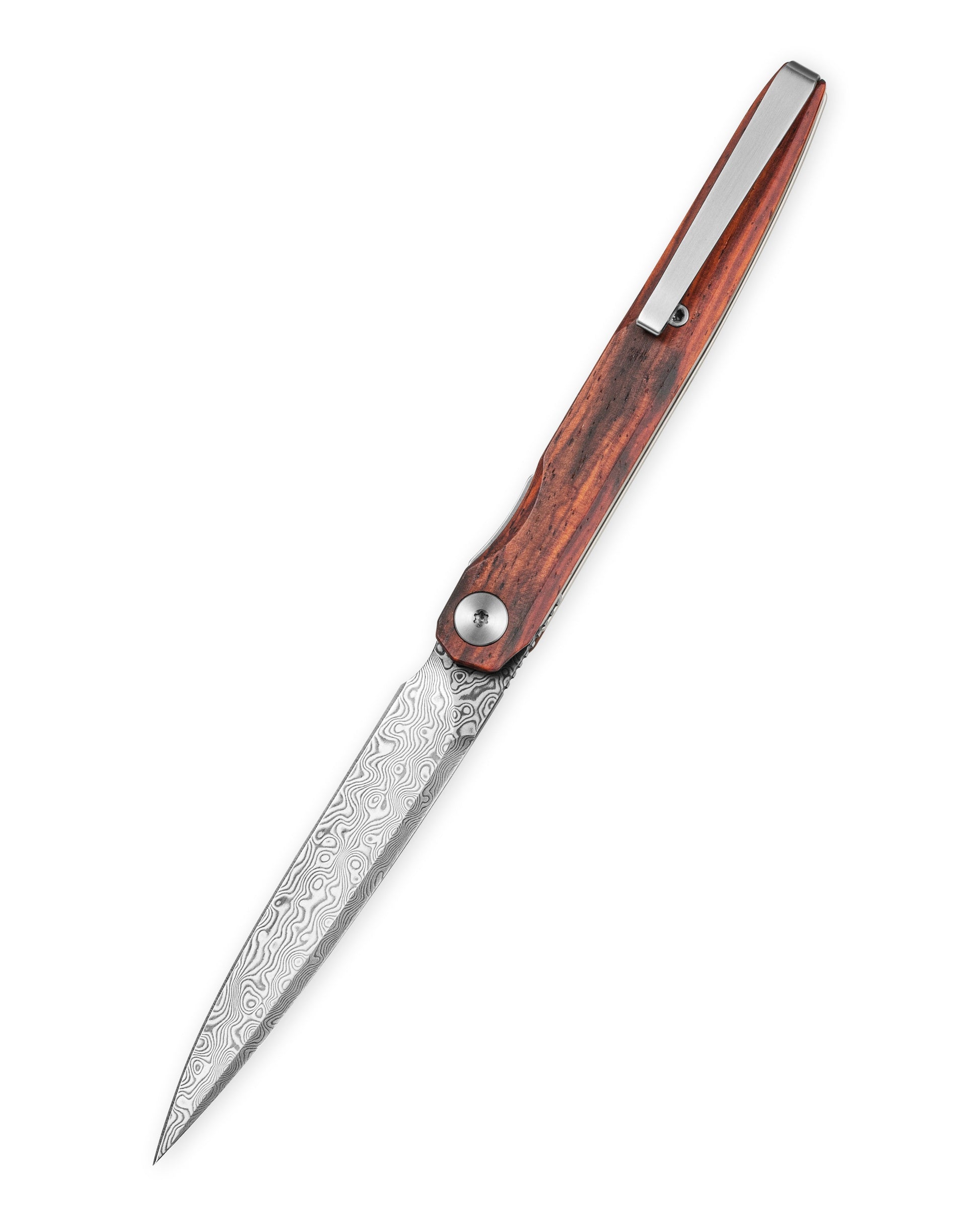 Bestechman LANZA BMK14-D-3 open position – front flipper deployed, liner lock engaged, 7.49″ OAL
