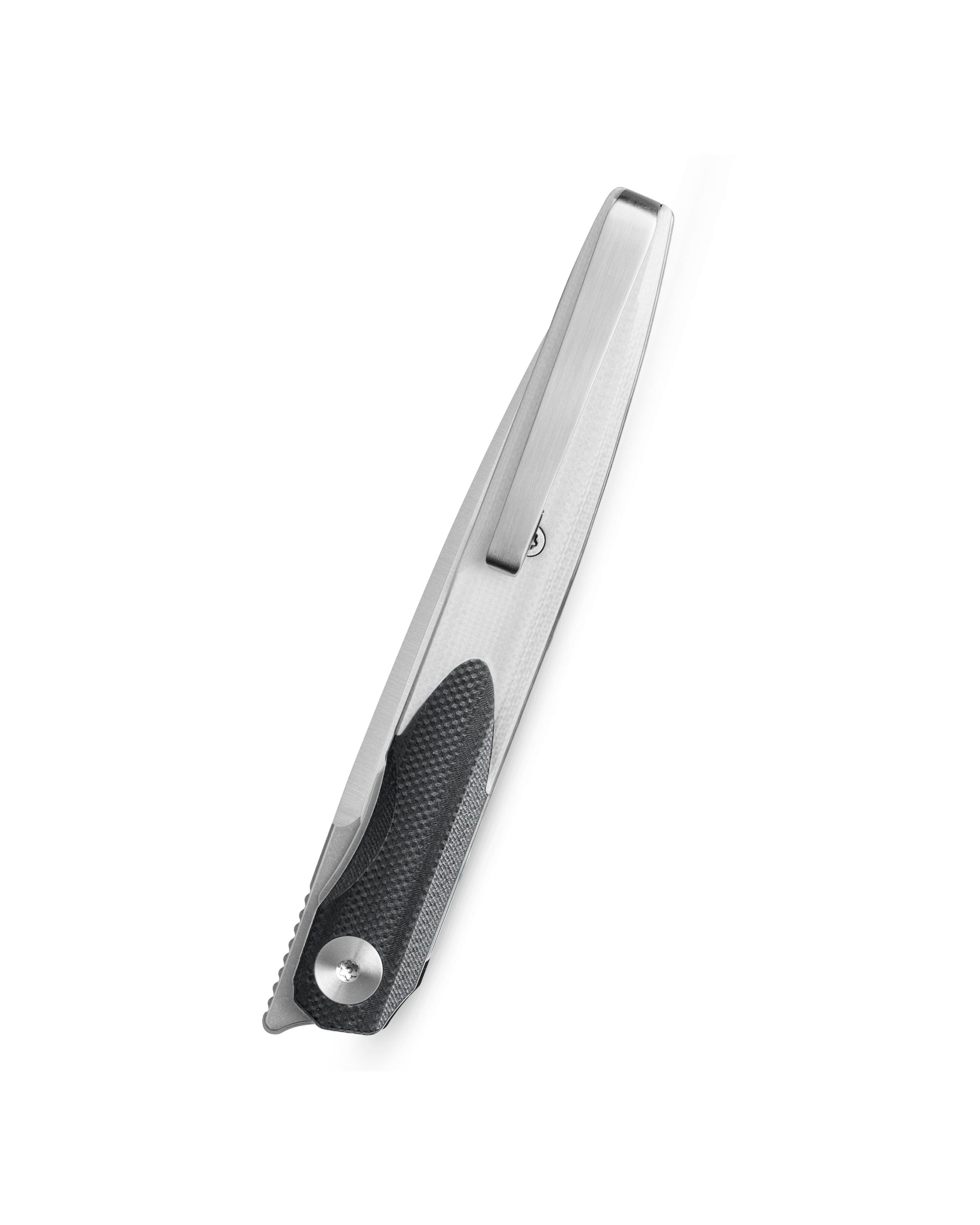 Bestechman LANZA BMK14A blade detail – satin+stonewash finish, 3.45" 14C28N steel