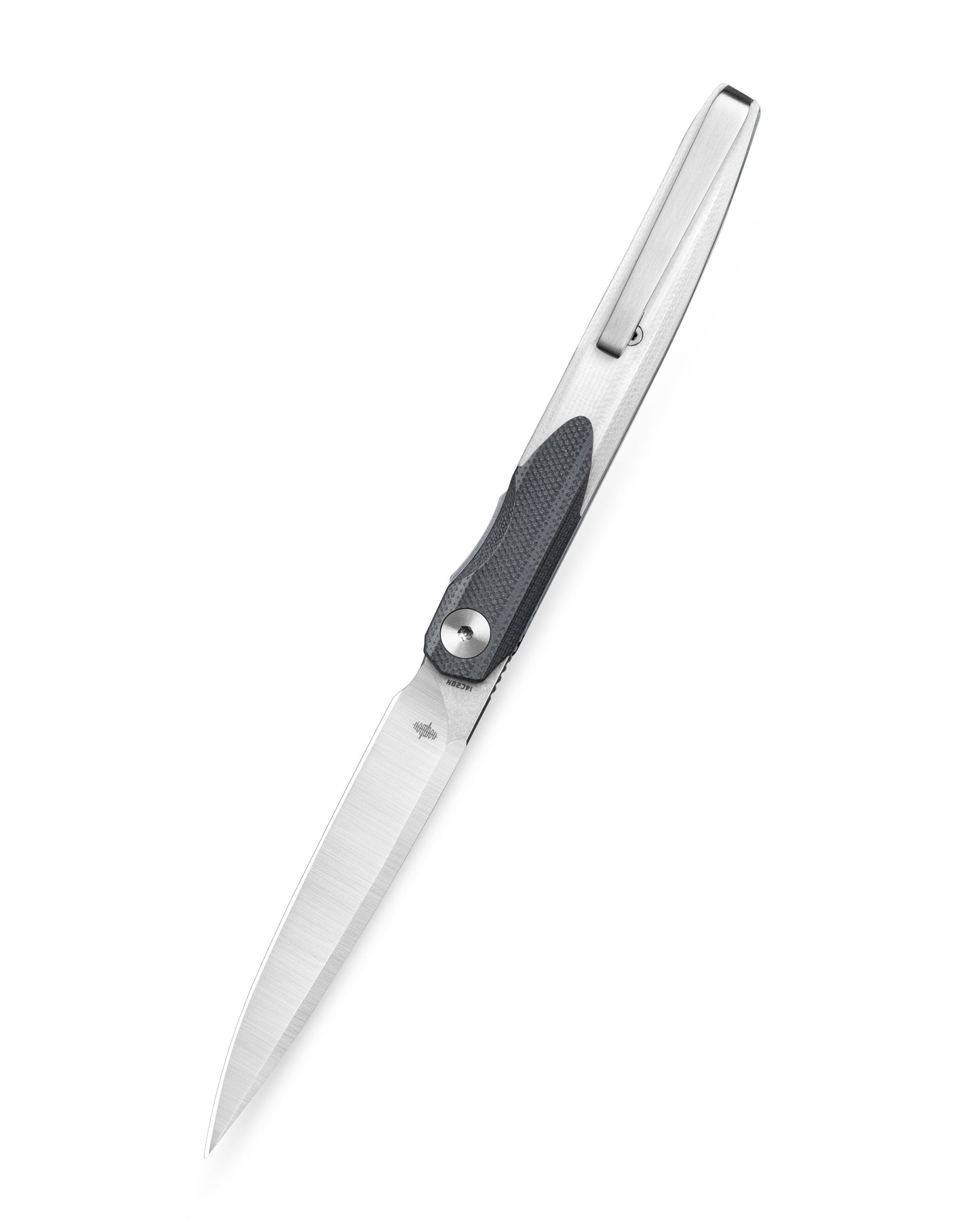 Bestechman LANZA BMK14A open position – front flipper, liner lock, 7.49" overall length