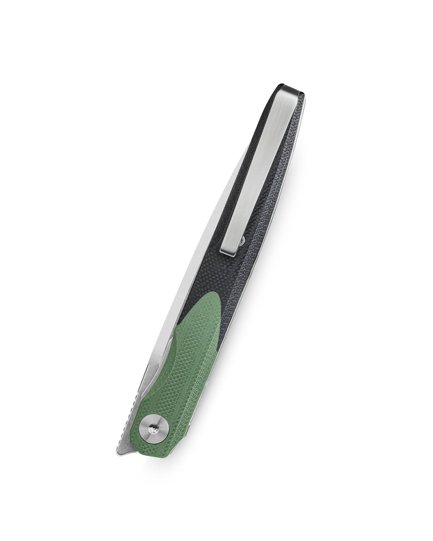 Bestechman LANZA BMK14C blade detail – satin+stonewash finish, 3.45" 14C28N steel