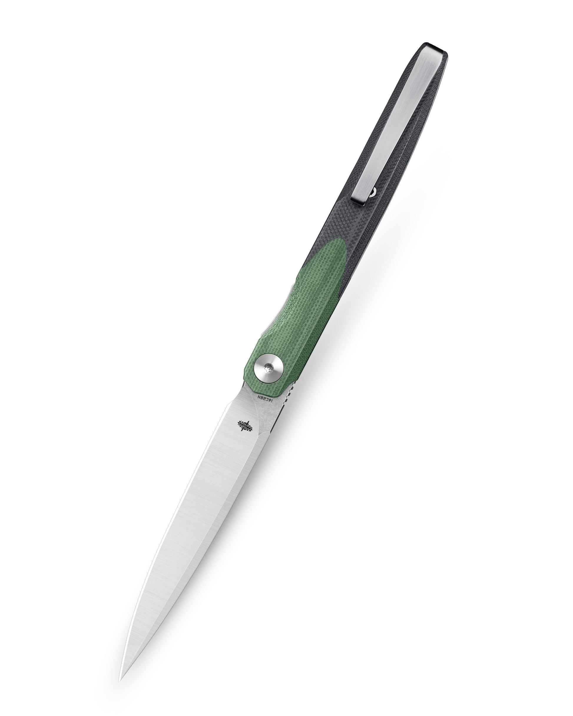 Bestechman LANZA BMK14C open position – front flipper, liner lock, 7.49" overall length