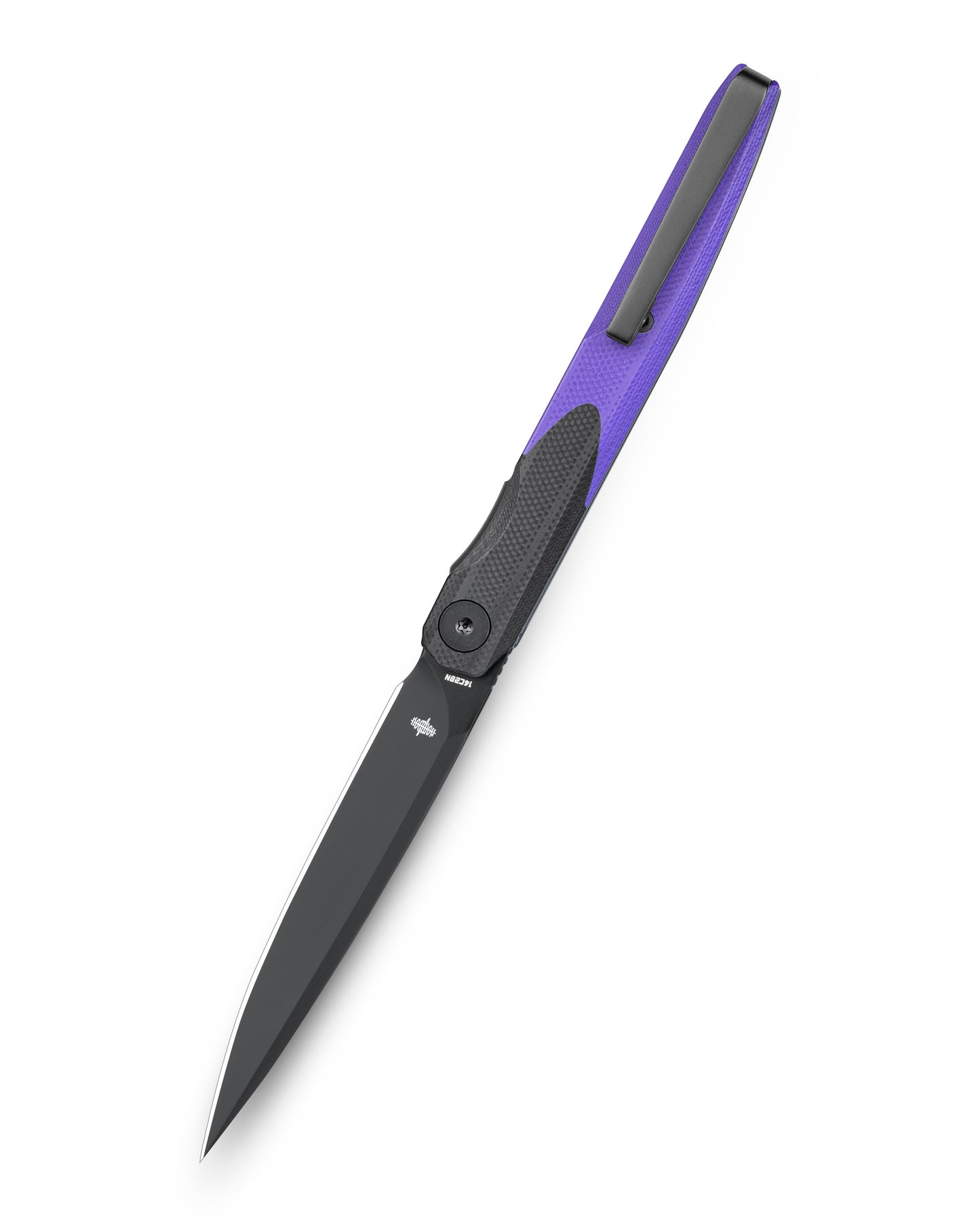 Bestechman LANZA BMK14E open position – front flipper deployed, liner lock engaged, 7.49″ OAL