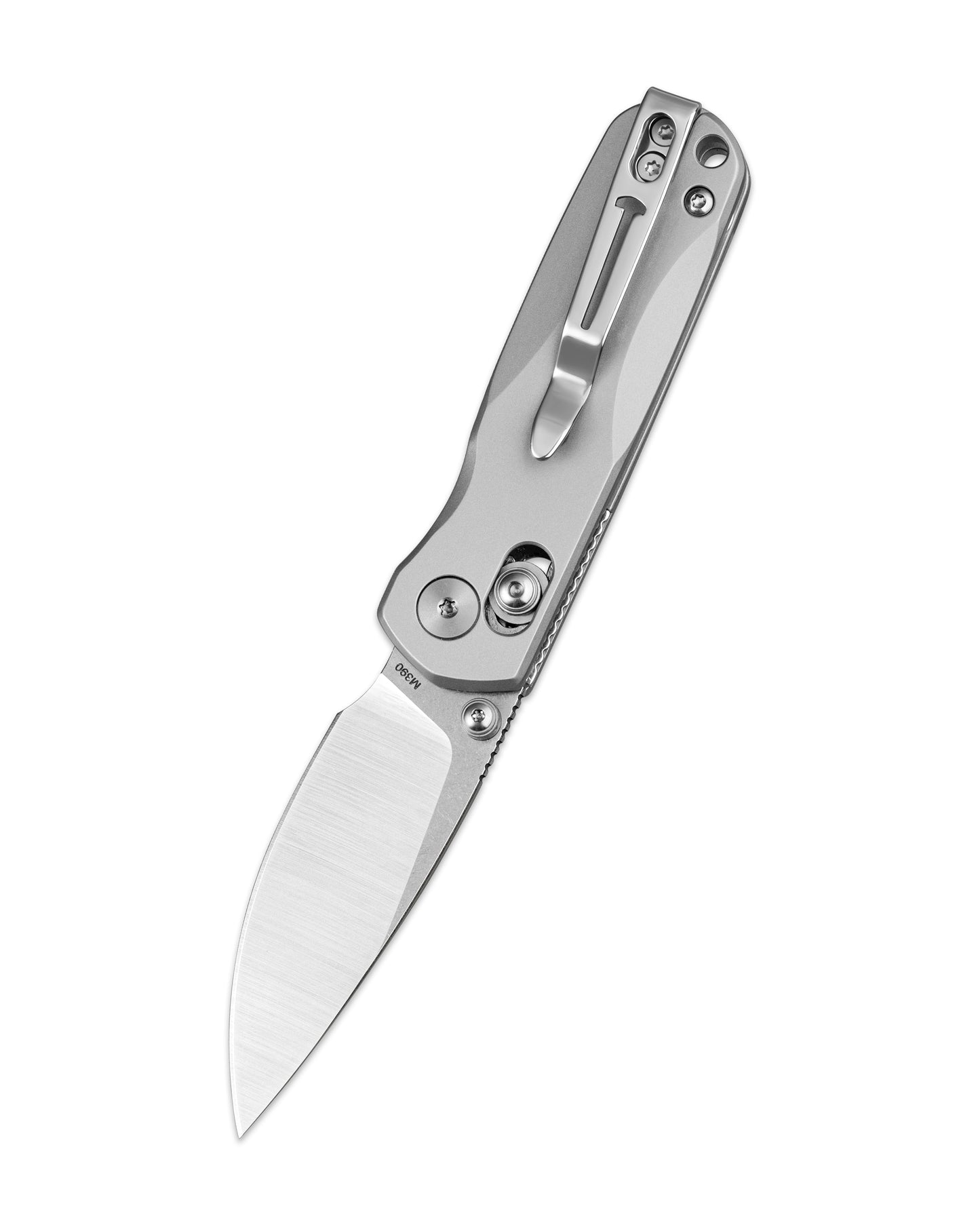 Bestechman SPRITE BMK21A open position – B-Lock engaged, thumb stud access, 5.59″ OAL