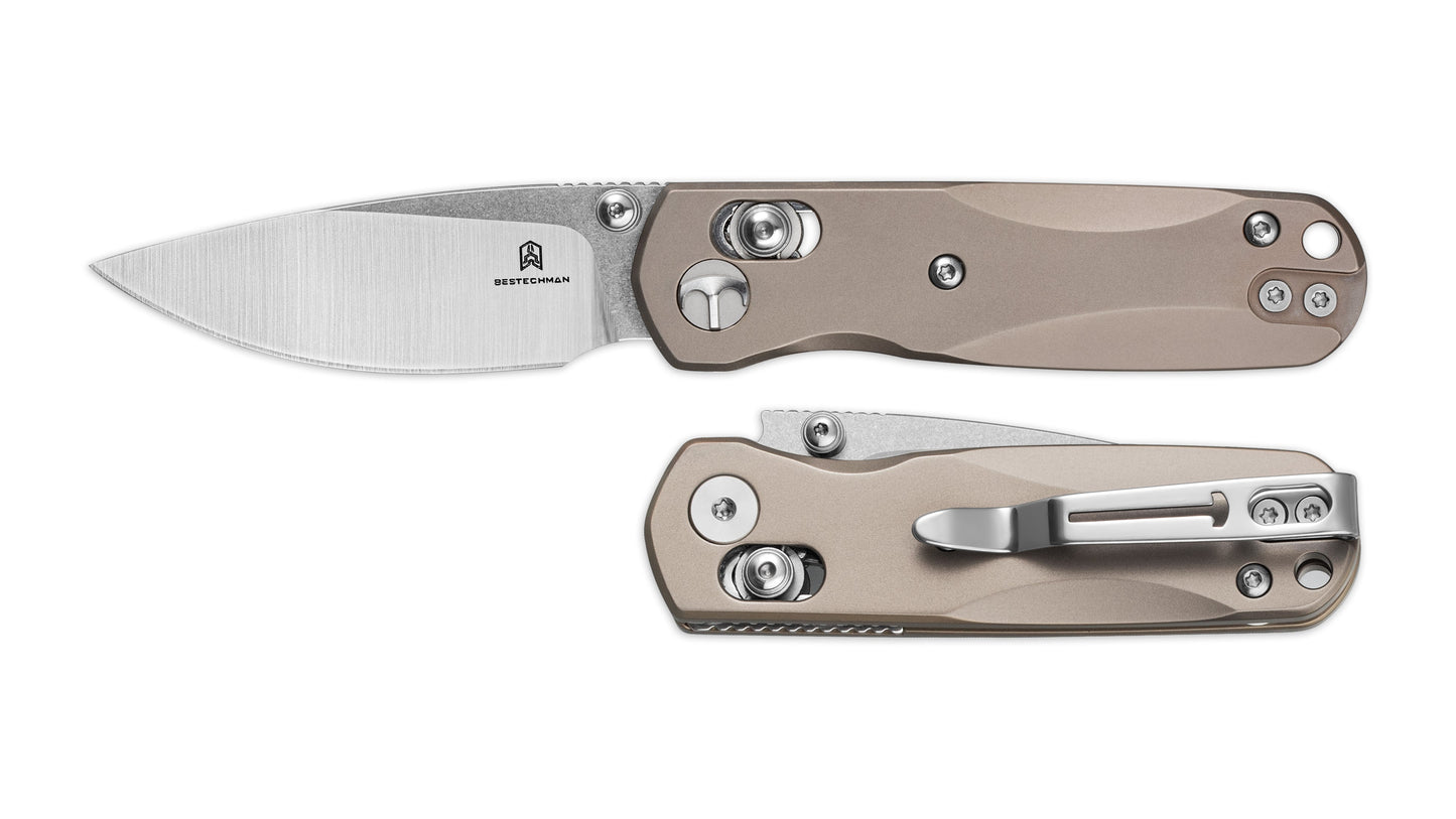 Bestechman SPRITE BMK21B bronze titanium handle – anodized Ti scales, B-Lock spine