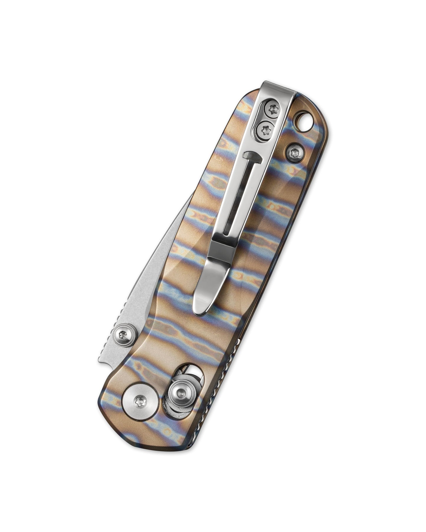 Bestechman SPRITE BMK21C open position – 5.59" overall, M390 stonewash+satin, B-Lock deployed