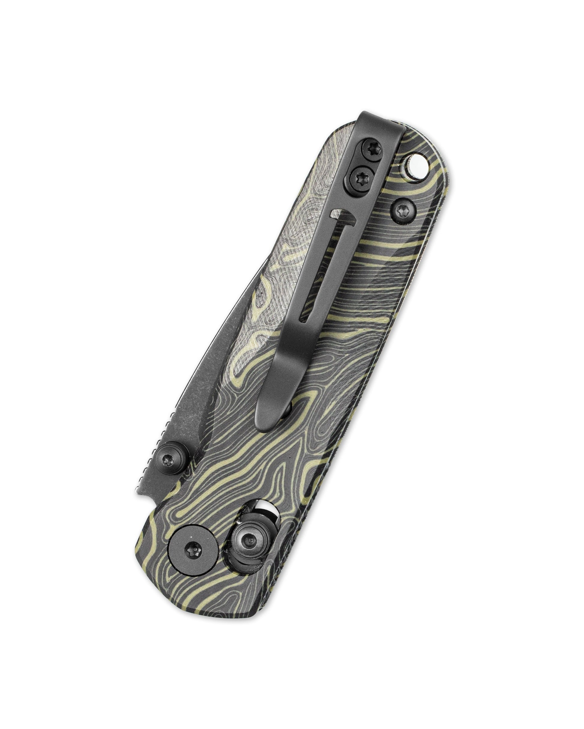 Bestechman SPRITE BMK21F open position – 5.59" overall, M390 black stonewash, B-Lock deployed