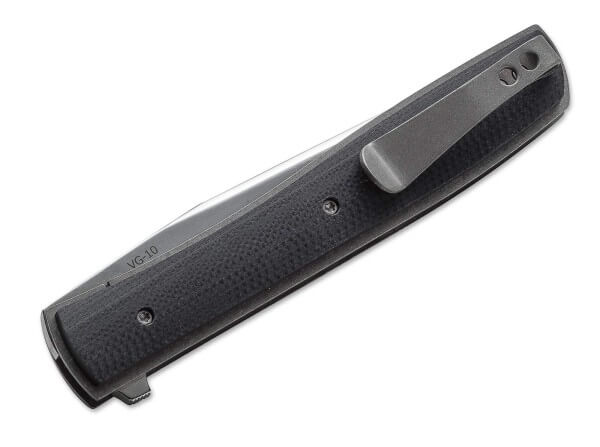 Boker Plus Urban Trapper 3.43" Mirror VG-10 Titanium Framelock Black G-10 Scales
