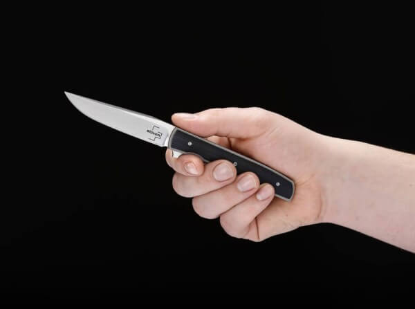 Boker Plus Urban Trapper 3.43" Mirror VG-10 Titanium Framelock Black G-10 Scales