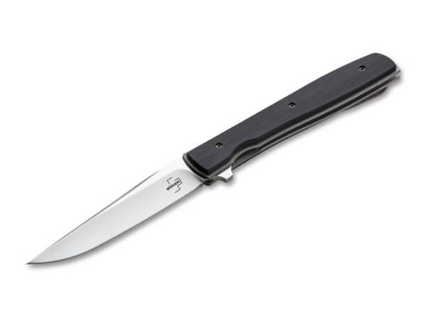 Boker Plus Urban Trapper 3.43" Mirror VG-10 Titanium Framelock Black G-10 Scales