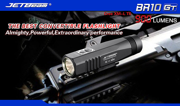 JETBeam BR10GT Cree XM-LT6 900 Lumens Bicycle LED Flashlight