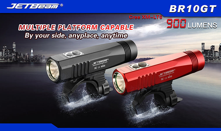 JETBeam BR10GT Cree XM-LT6 900 Lumens Bicycle LED Flashlight