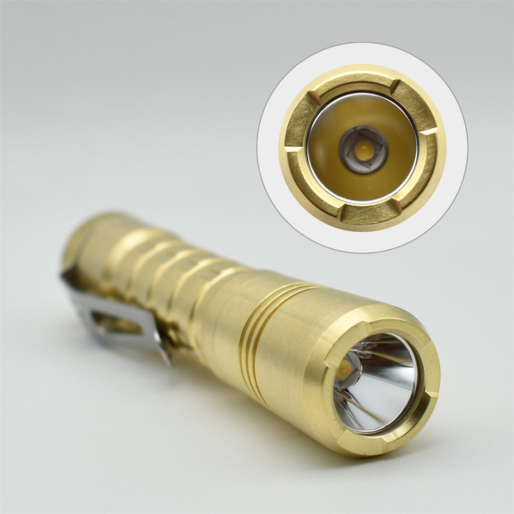 ReyLight Pineapple Brass 470 Lumen EDC Flashlight