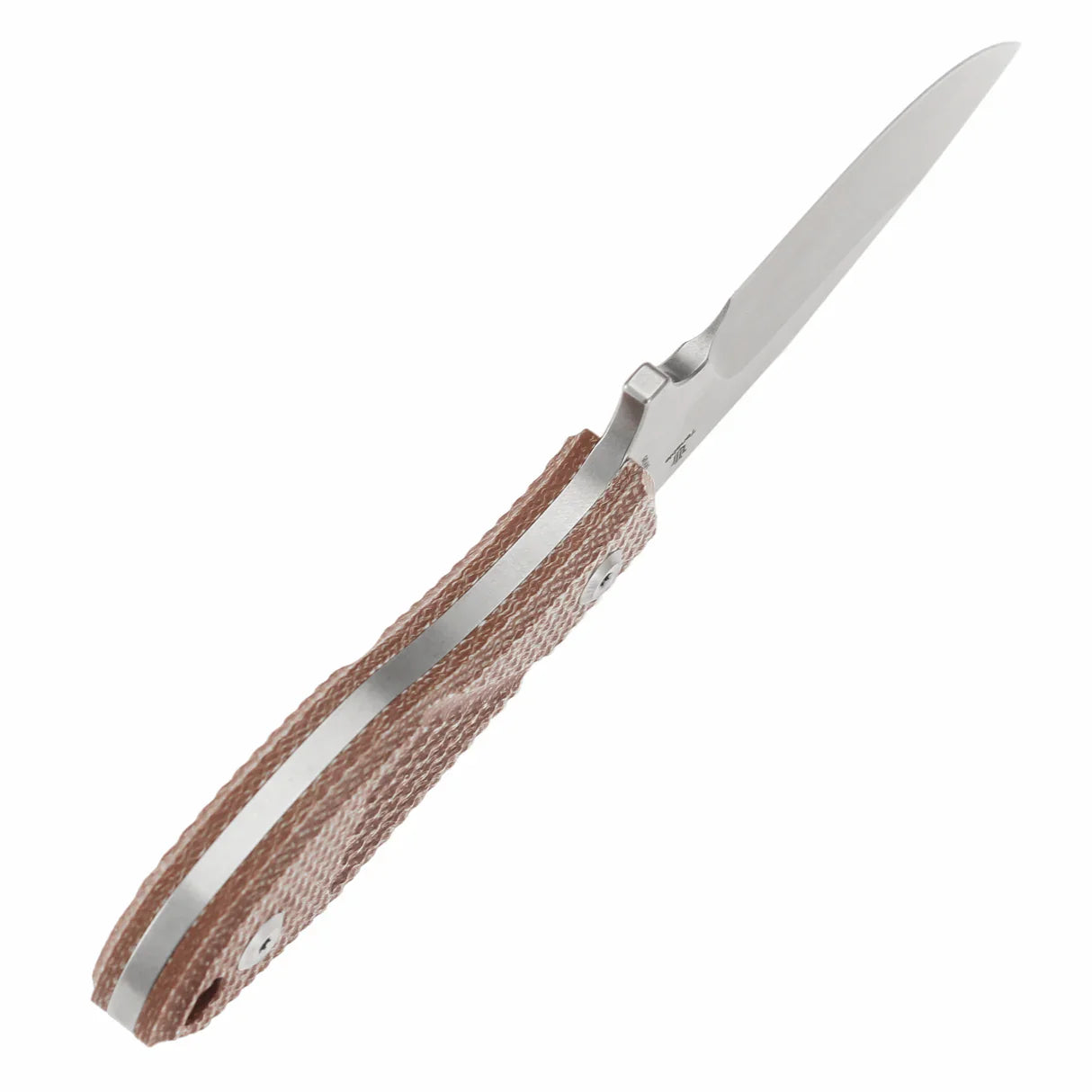 Tenable Tiny Dancer G014A5 – 3.17" Stonewashed D2 Drop Point Blade, Brown Micarta Handle, Fixed Blade EDC Knife – Designed by JB Stout