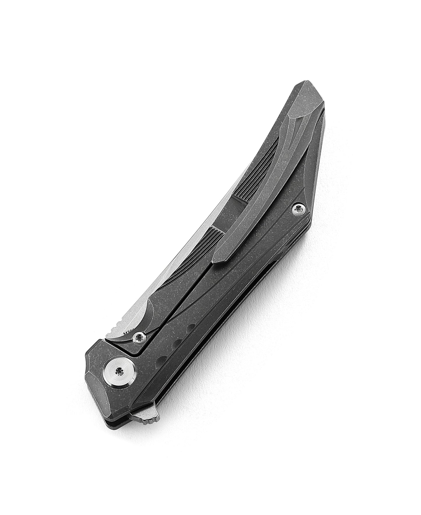 Bestech Kamoza BT1911A side view – KOMBOU-designed titanium frame lock folder, 101g