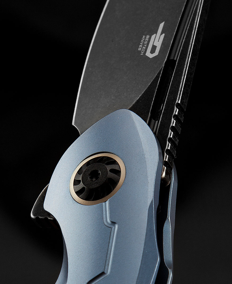 Bestech Marukka BT2002B closed carry – 5.04" closed, blue titanium clip
