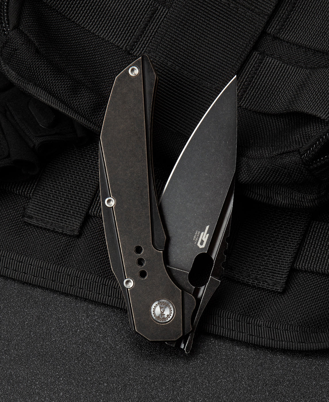 Bestech Exploit BT2005C blade detail – 3.15" S35VN black stonewash finish, 3.5mm thick