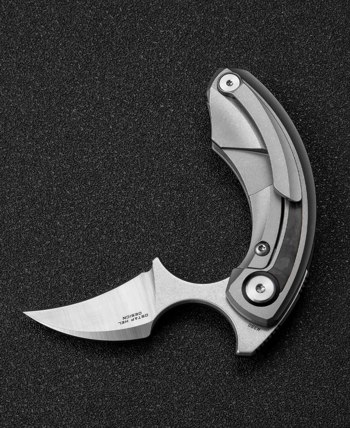 Bestech Strelit BT2103E closed view – compact 3.01" closed length, grey titanium frame lock