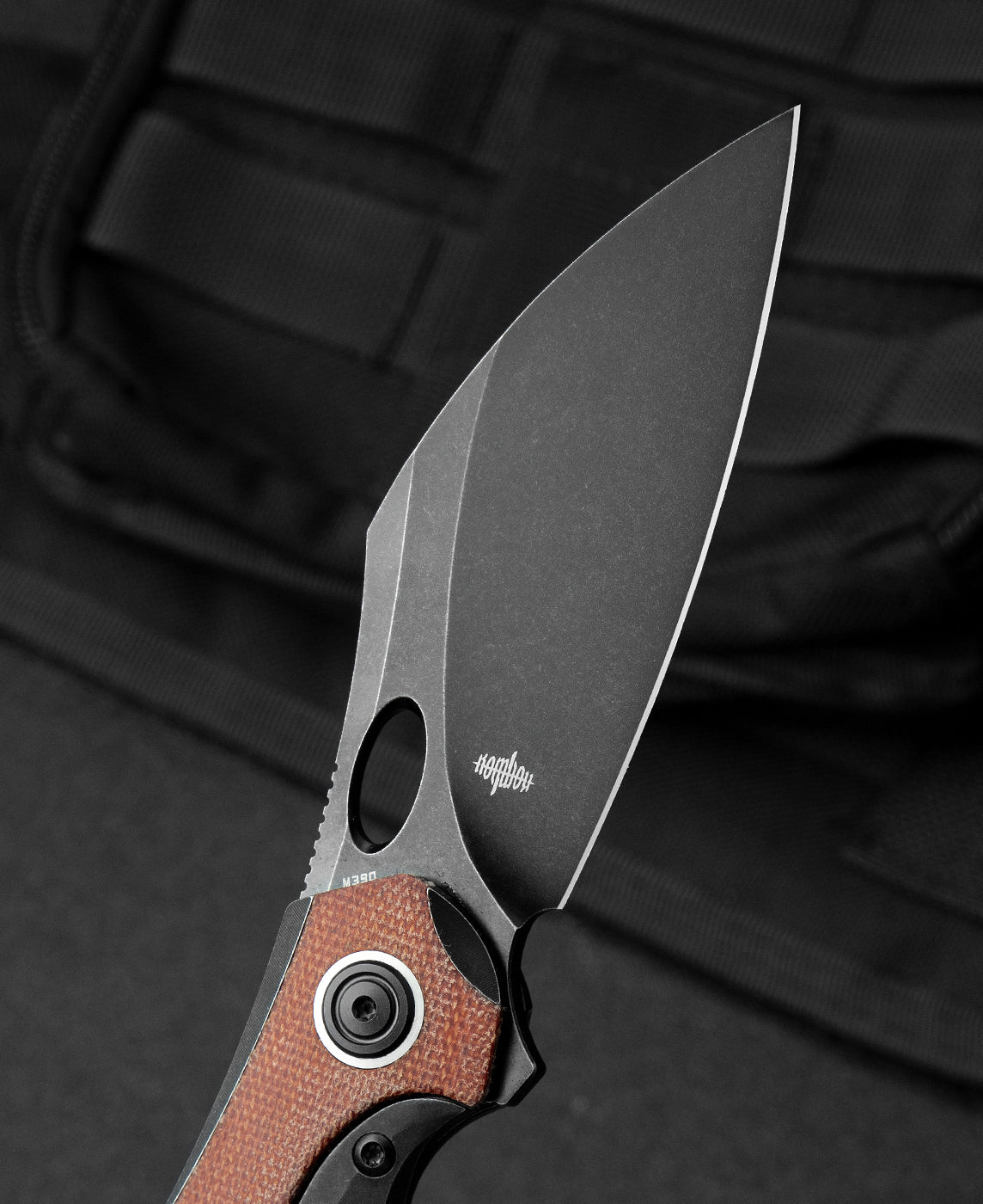 Bestech Nogard BT2105E EDC carry – 114g mid-size M390 black titanium canvas micarta folder