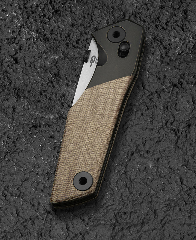 Bestech Cetus BT2304B clip detail – black PVD titanium pocket clip on black bronze handle