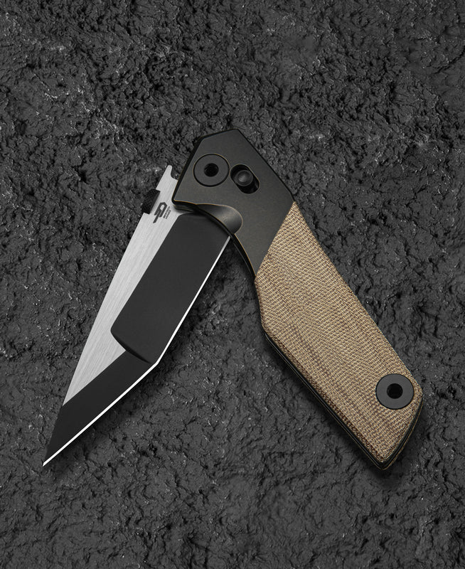 Bestech Cetus BT2304B side view – 9.0 inch overall length Poltergeistworks design full-size titanium folder