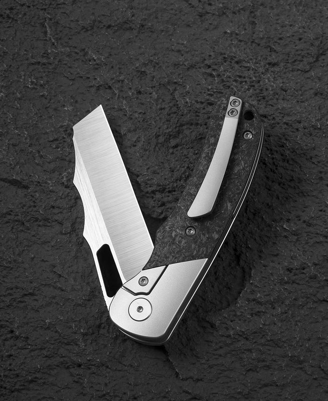 Bestech Syn BT2306A side view – 8.07 inch overall length Evolved EDC design titanium folder