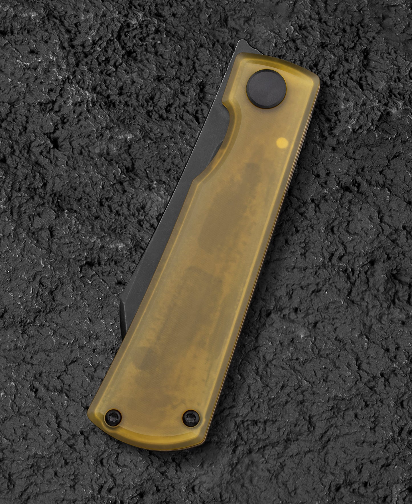Bestech Bruv BT2401C clip detail – titanium pocket clip on bronze black Ultem handle