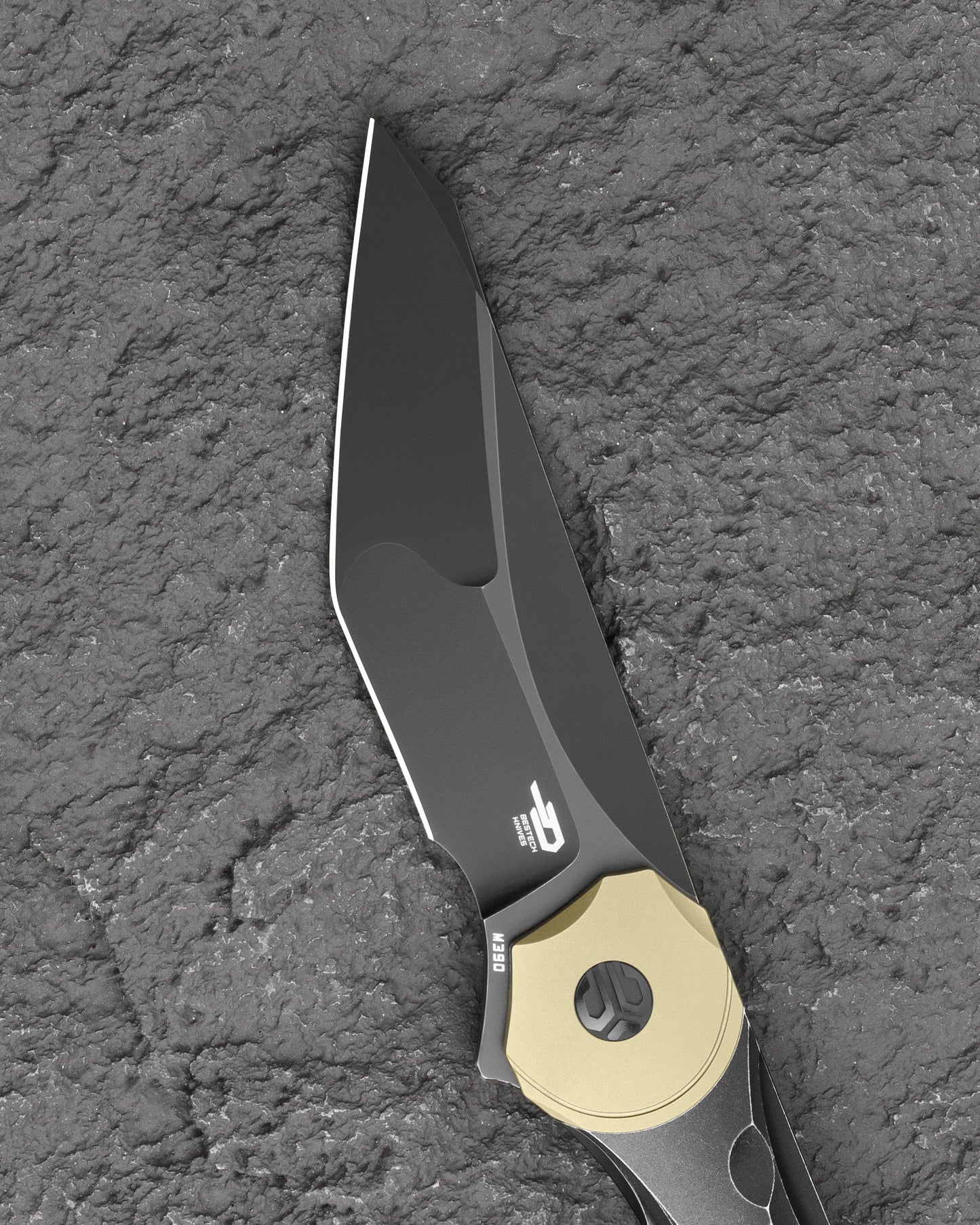 Bestech Excentric BT2412B Complete View All Black M390 Titanium Folding Knife