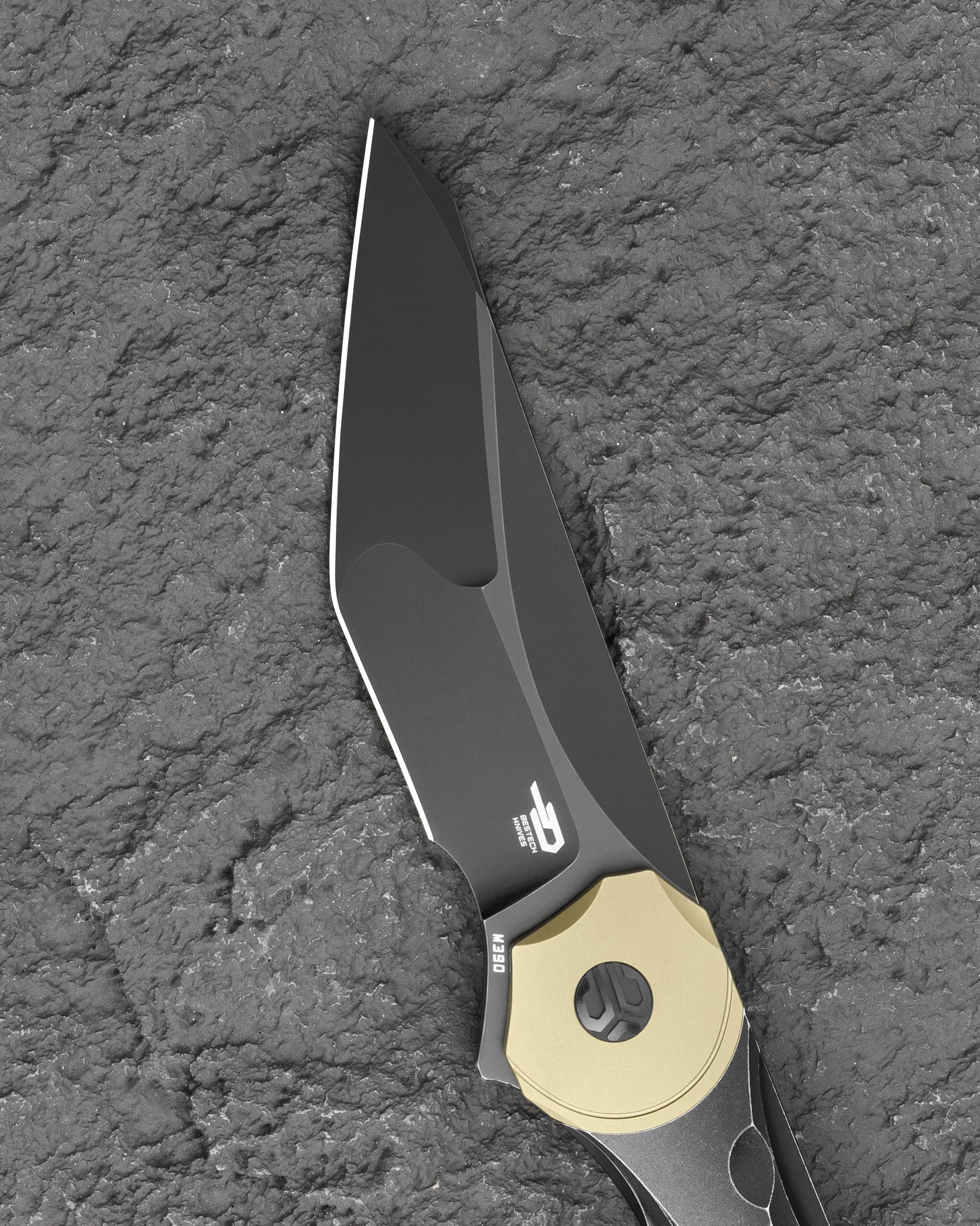 Bestech Excentric BT2412B Complete View All Black M390 Titanium Folding Knife