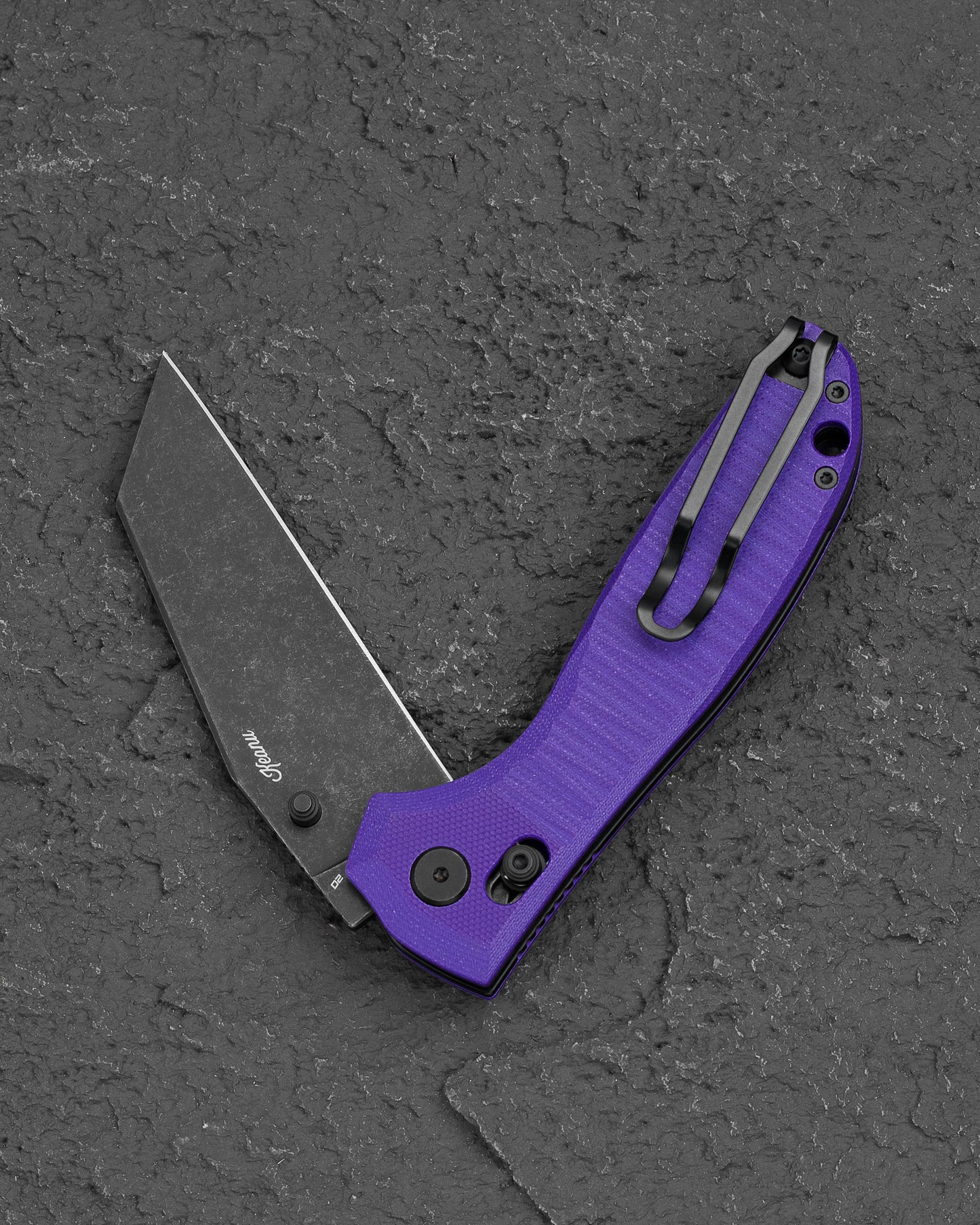 Bestech Liger BTKG61E blade detail – D2 Black Stonewash wharncliffe edge