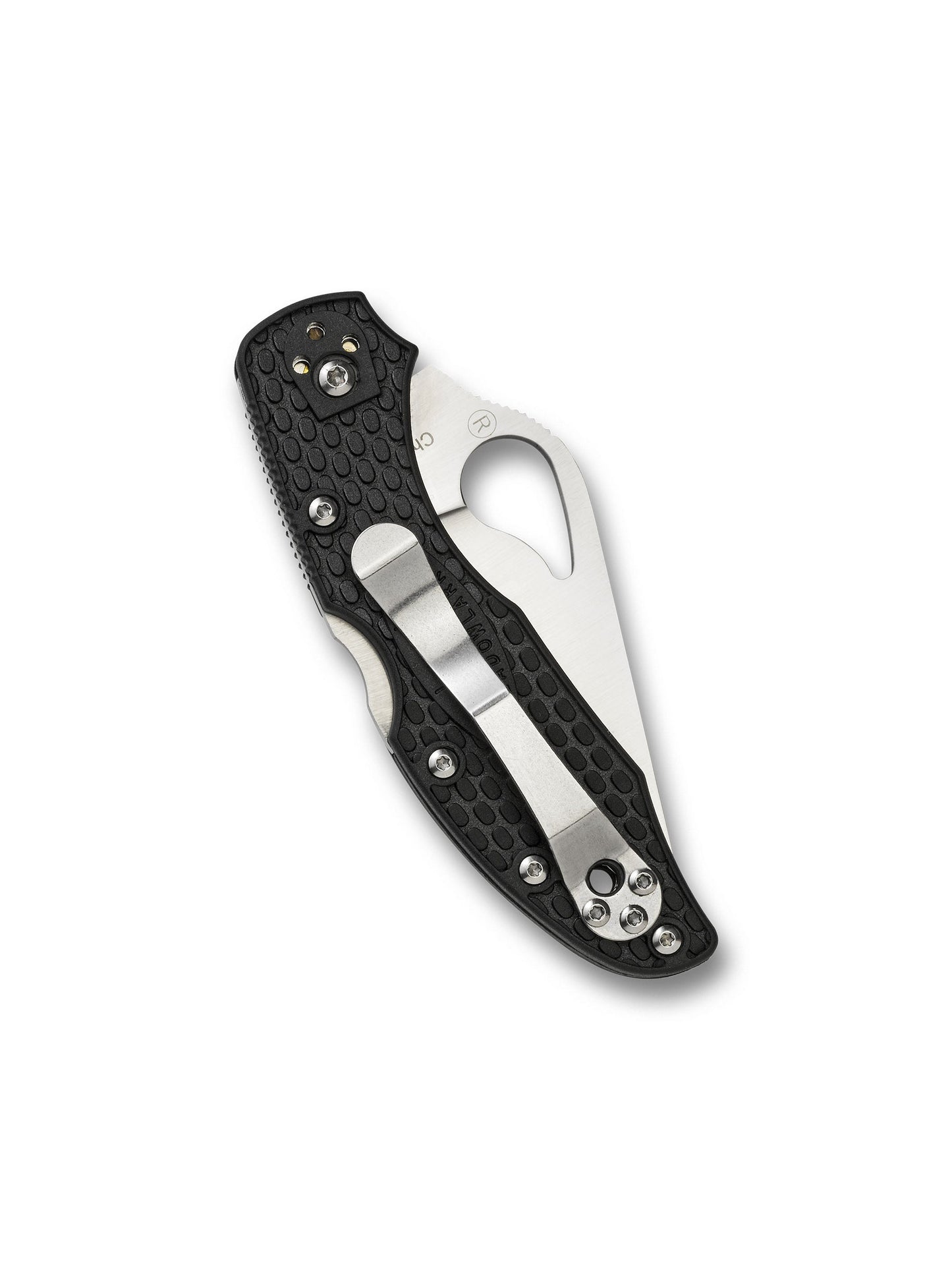 Spyderco Byrd Meadowlark 2 BY04PSBK2 closed showing black FRN handle and pocket clip