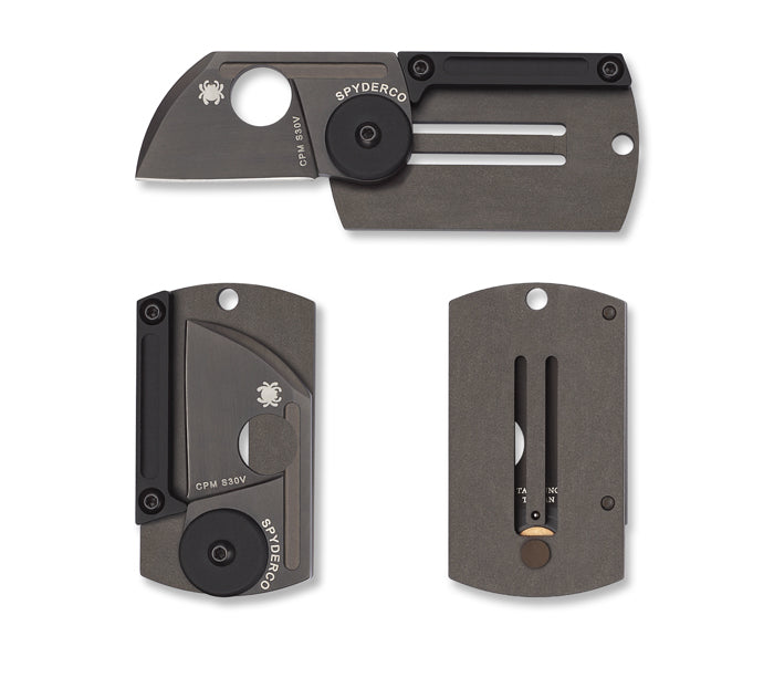 Spyderco Dog Tag Folder Black C188ALTIBBKP Folding Knife
