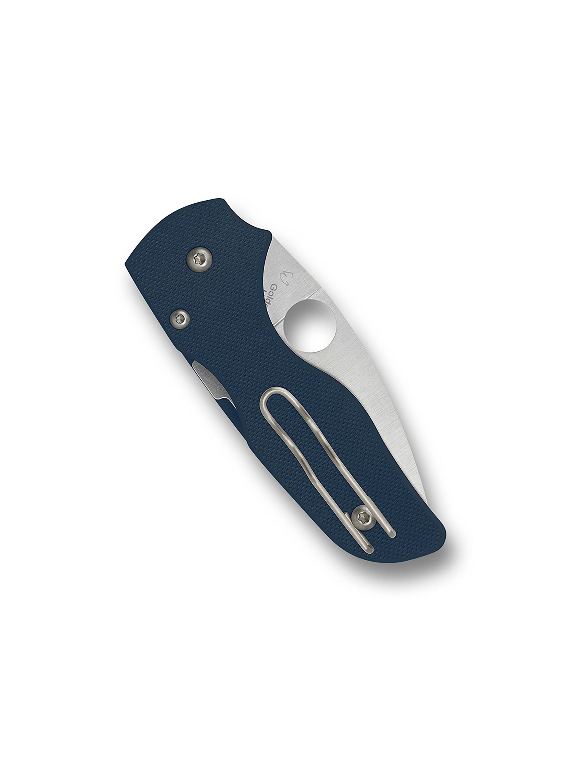 Spyderco Lil' Native C230GPCBL cobalt blue G-10 EDC pocket knife closed view
