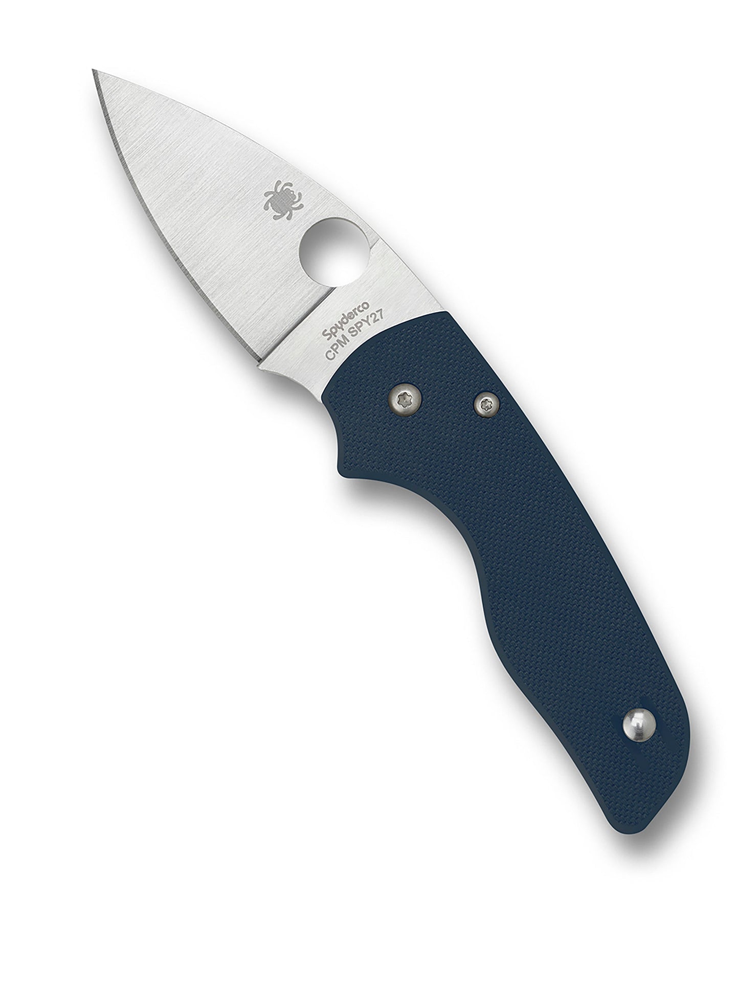 Spyderco Lil' Native C230GPCBL CPM SPY27 leaf-shaped blade in open position