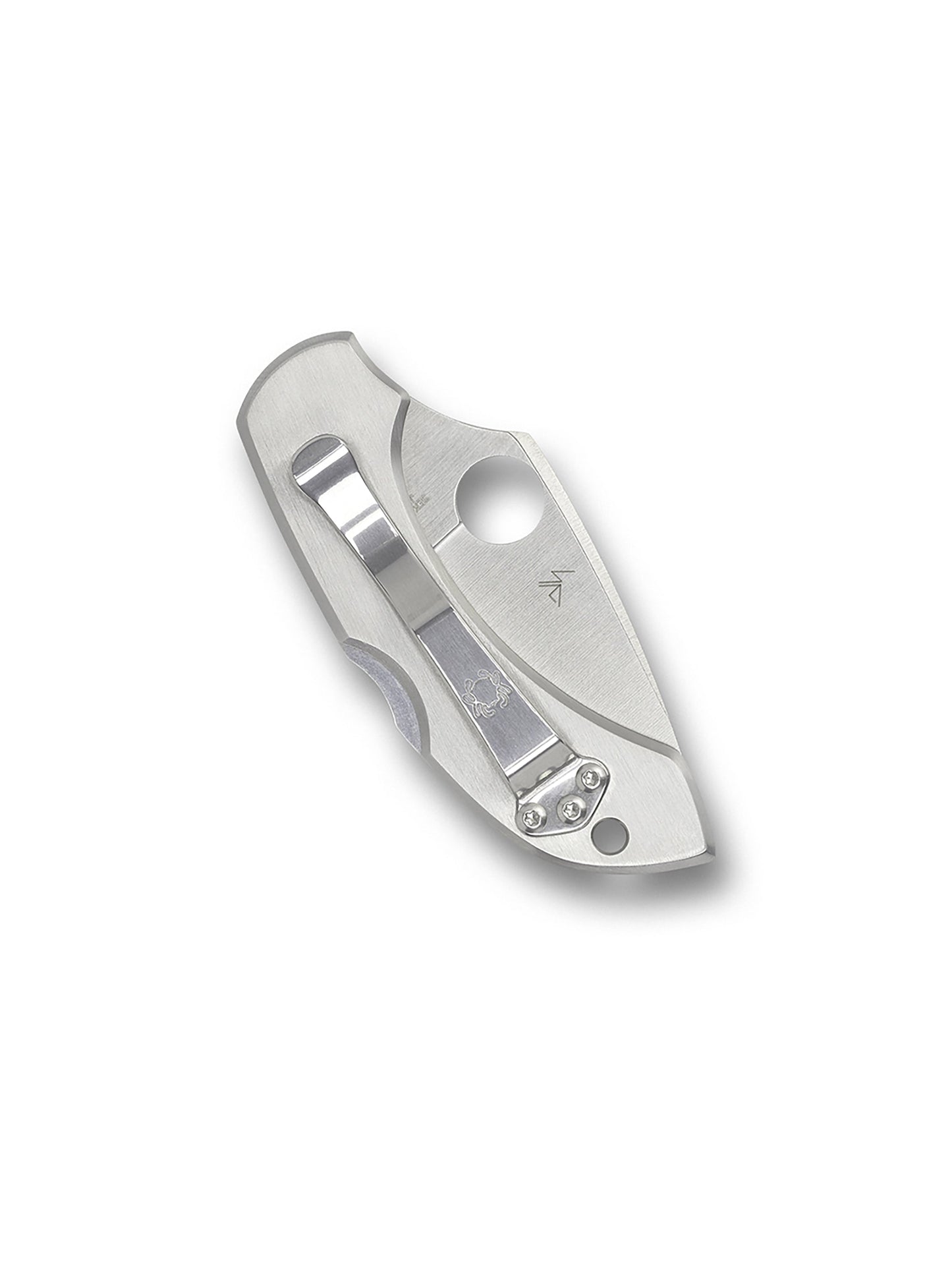 Spyderco Dragonfly Tattoo C28PT closed view with etched stainless steel tattoo handle