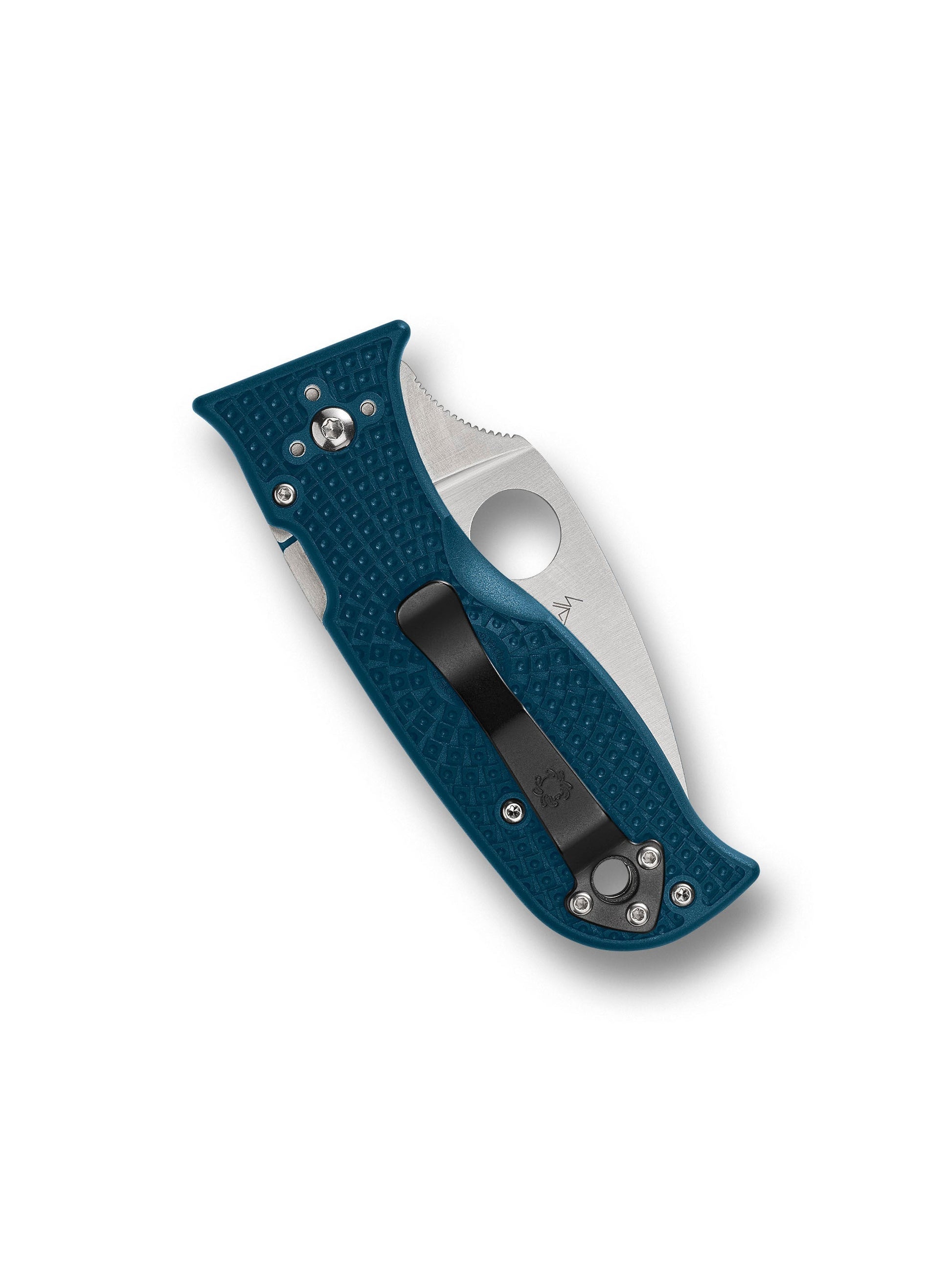 Spyderco Lil' Temperance 3 Lightweight K390 C69PBL3K390 closed view with four-position pocket clip