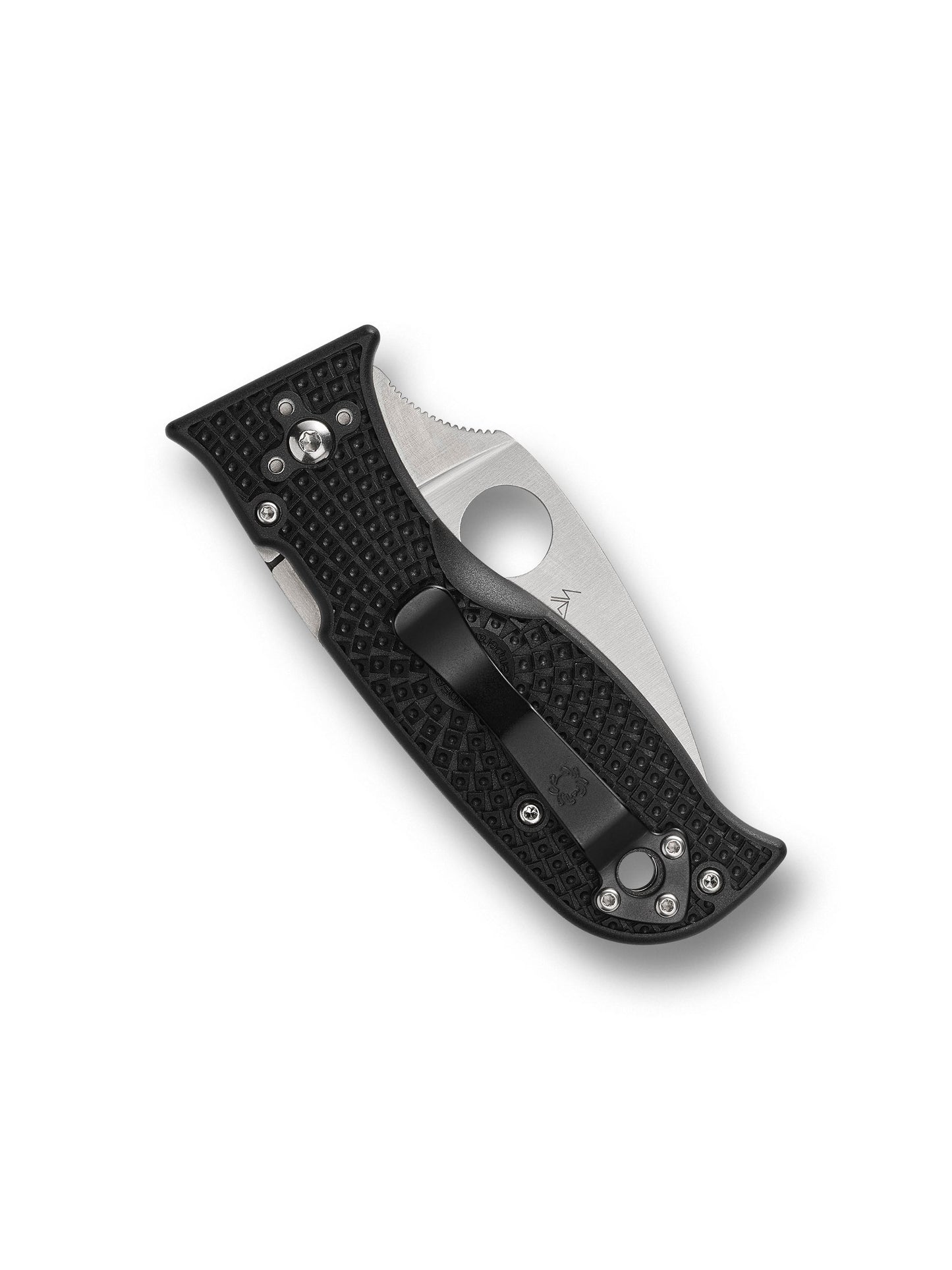 Spyderco Lil' Temperance 3 Lightweight C69SBK3 closed view with black FRN handle