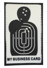 My Business Card Target Morale Patch Card-SW front view – 2.09″ x 3.35″ shooting target 3D PVC patch