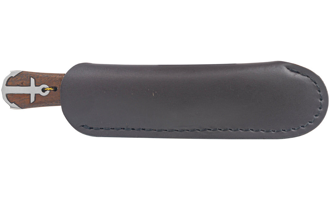 Condor Ocean Raider Fixed Blade Knife 3.77" 440c Steel Sheepsfoot Blade Walnut Handles Leather Sheath