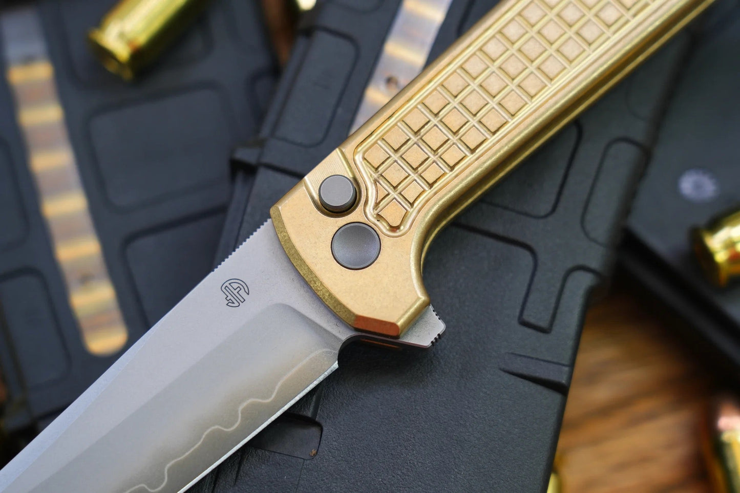 North Mountain Blade Grid Chop 2 Kwaiken 2403A SLD-Magic San Mai blade detail